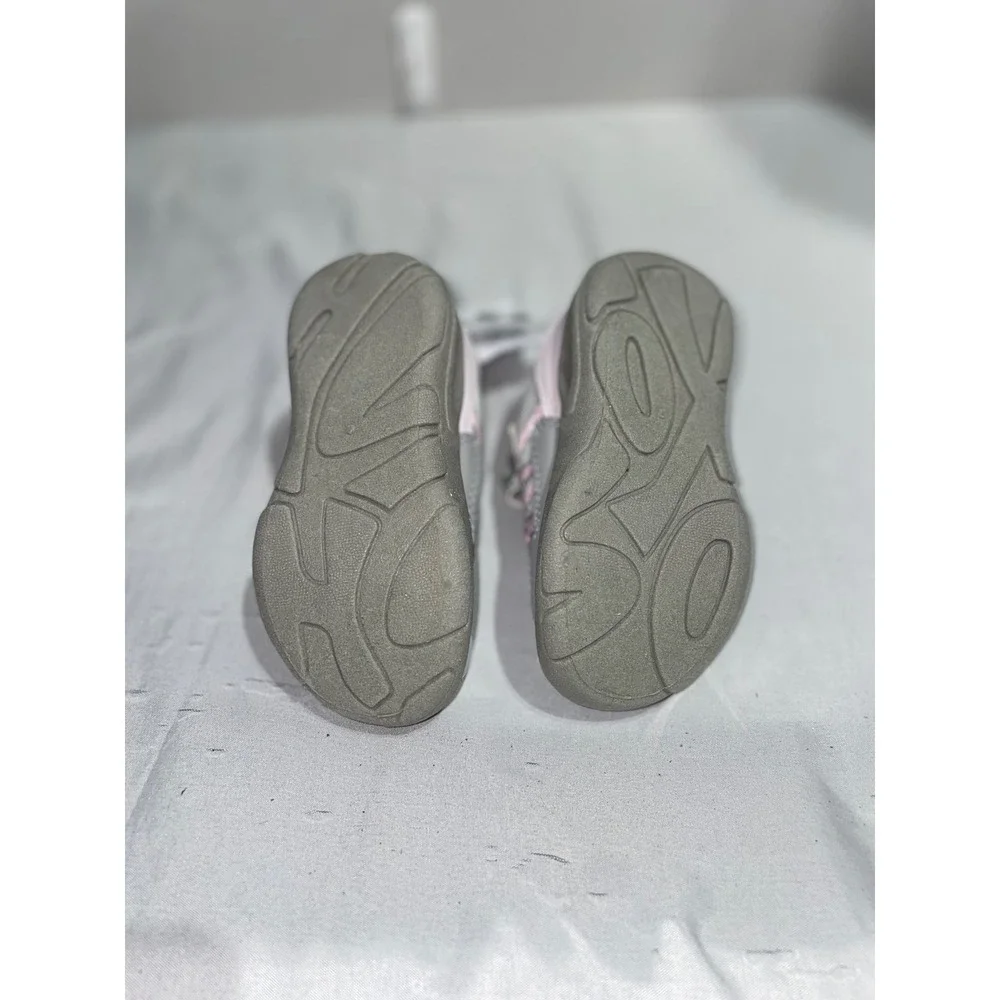 OshKosh Bgosh EverPlay Toddler Girls Grey Pink Holographic‎ Sneakers Size 7M